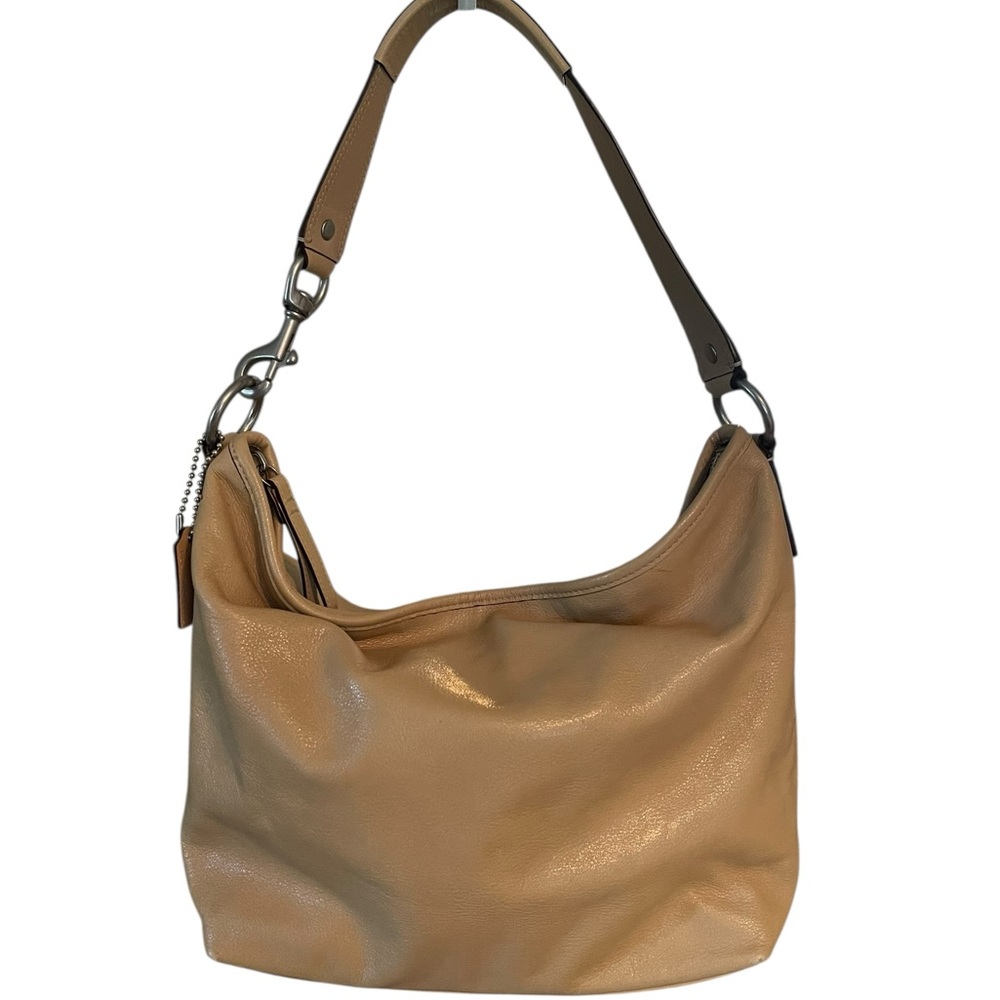 Vintage Coach Tan Hobo Bag with Slouchy Design